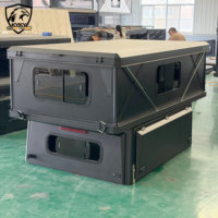 Huntoo Camping-car pour camionnette à coque rigide, pliable, étanche, avec cuisine coulissante, léger, capacité de charge de 650 kg, pour 2 personnes, en promotion