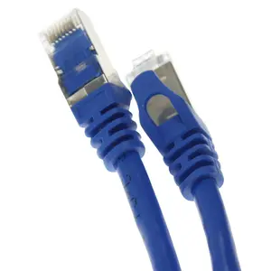 ผ่าน CE ROHS สายแพทช์ CAT5E ตัวนำทองแดงเปลือย CAT5e FTP สายเคเบิลอีเทอร์เน็ต RJ45 26AWG