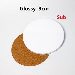 Rts Stock Glossy Matte Sublimation Blank Tiles Classic Eco-Friendly Round <b>Ceramic</b> <b>Coasters</b> for Diy Printing - Product Image 3