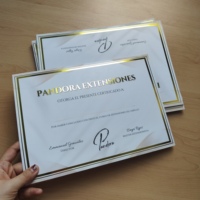 Papel de Seguridad para Certificados con Impresión Metálica Personalizada y Estampado en Caliente con Lámina Dorada