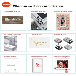 Bingkai Foto Digital AMABOO WIFI 10 Inci Layar Sentuh IPS Sensor Gerak dengan Jam, Mendukung MP4, Kayu Solid - Product Image 5
