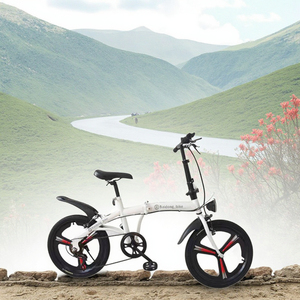 Bicicleta <span class=keywords><strong>Plegable</strong></span> Elegante de 20 Pulgadas con 6 Velocidades, Doble Freno en V, Horquilla de Acero Ligera, Pedal Ordinario, Logotipo OEM - Product Image 1