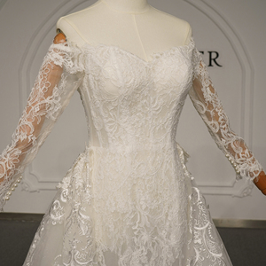 Jancember GT281 - Vestido de <span class=keywords><strong>Novia</strong></span> Sirena con Bordado de Encaje y Sobrefalda, Estilo Romántico y Elegante - Product Image 5