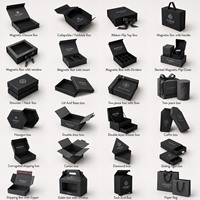 Boîte cadeau magnétique rigide noire personnalisée de qualité supérieure avec logo en relief argenté et insert en EVA pour les ensembles de soins de la peau et les soins masculins