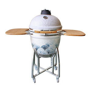 Auplex 21 "vẽ tay Pizza gốm Carbon Kamado Joe lớn hút thuốc Vườn nướng than nướng Xanh BBQ nướng ngoài trời - Product Image 4