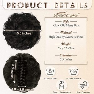 Vente en gros chaude chignon tête perruque <span class=keywords><strong>boucle</strong></span> pince à saisir queue de cheval perruques pince à saisir naturel moelleux sac de <span class=keywords><strong>cheveux</strong></span> - Product Image 6
