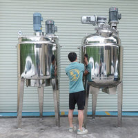 Réservoir de mélange pour la fabrication de savon, réservoir de mélange en acier inoxydable pour cosmétiques, liquide personnalisé, chauffage à la vapeur, émulsification et mélange