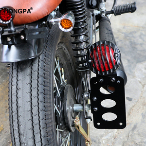 번호판 홀더 오토바이 할로겐 12V 35W 스틸 브래킷 유니버설 핏 블랙 HONGPA for Choppers Sportster Bobber - Product Image 2