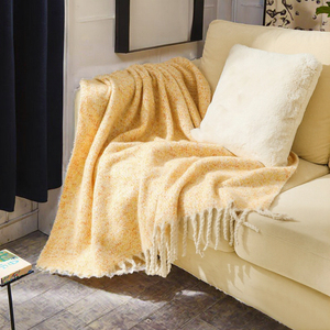 High Quality Soft Winter Cozy Knit <strong>Throw</strong> <strong>Blanket</strong> Winter <strong>Bedding</strong> Decoration with Thick Tassels Wool Polyester for Sofa Couch - Product Image 3