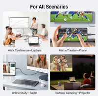 Câble DP Type C 1.4 prenant en charge 8K/60Hz 4K/144Hz 32,4 Gbps pour moniteur projecteur, convertisseur USB C extérieur 5 mm