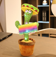 Cactus électrique chantant et dansant promotionnel, jouet le plus vendu, 32 cm, dessin animé personnalisé, cadeaux amusants pour bébé