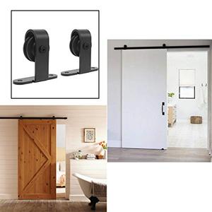 WEKIS Kit de Herrajes Modernos para Puerta Corredera Mini de Una Sola Hoja, Riel de Montaje Superior de Acero/Latón, Tornillos para Puerta de Baño/Sala de Estar - Product Image 6