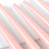 Daily Queen & Mor-phe 11 pinceaux de maquillage en poudre rose Nano Hair Glossy avec manche rose, qualité supérieure et sensation luxueuse, logo personnalisé