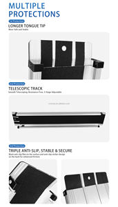 <span class=keywords><strong>Rampe</strong></span> pour fauteuil roulant réglable, 3-5 pieds de long, en aluminium, capacité de 600 lb, portable et antidérapante - Product Image 4