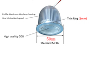Spot LED RGBW COB MR16 de haute qualité Benory 24V KNX DALI PWM Loxone, blanc réglable CCT 2000K-6000K, dimmable, IRC95