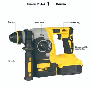 Taladro Percutor Rotatorio Inalámbrico <span class=keywords><strong>Dewalt</strong></span> de 20V con Batería Industrial para Perforación de Concreto y Demolición por Impacto - Product Image 4