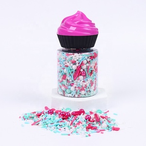 Hot Pink Metallic Super Shining Sugar Rods Solid Love Confeti Ingrediente para hornear Cake Sprinkles Decoraciones para botella de pastelería - Product Image 1
