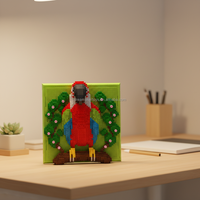Brique Murale 3D en Plastique ABS, Modèle Animal Diamanté : Toucan, Caméléon, Perroquet – Décoration Maison, Éducation, Jouet DIY à Assembler