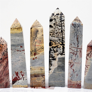 Torres de Jaspe Pintado Pulido de <span class=keywords><strong>Cristal</strong></span> Natural al por Mayor <span class=keywords><strong>para</strong></span> Decoración y Sanación - Product Image 2