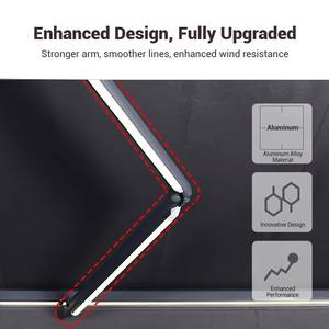 Auvent rétractable moderne électrique, cadre en alliage <span class=keywords><strong>d</strong></span>'aluminium, <span class=keywords><strong>toile</strong></span> en polyester imperméable <span class=keywords><strong>pour</strong></span> terrasse extérieure, balcon, télécommande - Product Image 3