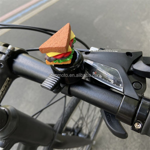Campana de bicicleta de dibujos animados con diseño de hamburguesa y sándwich de papas fritas, campana de seguridad para manillar de MTB, accesorios de <span class=keywords><strong>ciclismo</strong></span> con sonido fuerte para bicicleta - Product Image 3