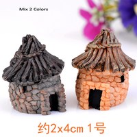 Maison en pierre brute, décorations de jardin féerique, Micro paysage, pour bricolage, artisanat en résine, 6 modèles
