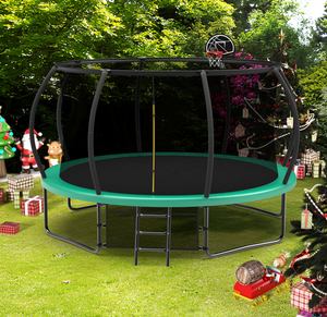 Trampoline à haute capacité <span class=keywords><strong>de</strong></span> charge, directement <span class=keywords><strong>de</strong></span> l'usine, avec panneau arrière et sac <span class=keywords><strong>de</strong></span> rangement pour une utilisation à la maison, dans la cour, en intérieur ou en extérieur - Product Image 2