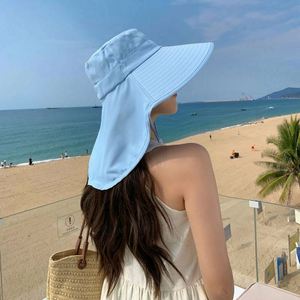 Chapeaux de soleil d'été pour femmes en gros, grands chapeaux de plage à large bord pour femmes avec cordon - Product Image 6