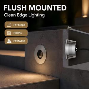 Lampada LED da Esterno <span class=keywords><strong>a</strong></span> Mezzaluna da Incasso 3W DC12-24V, Lampada Direzionale <span class=keywords><strong>a</strong></span> Nido d'Ape per <span class=keywords><strong>Sentieri</strong></span> e Parchi D45-FWBY - Product Image 4