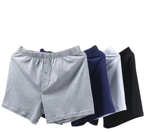 Calzoncillos Boxer de Hombre de Alta Calidad, Corte Medio, 100% Algodón, Transpirables, de Punto, con Logotipo en la Cintura y Botones - Product Image 1