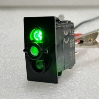 Interrupteur à bascule 12V 20A 7 broches 2 positions ON-OFF-ON avec double LED verte pour VTT, UTV, automobile, marine, Jeep, bateau, camions