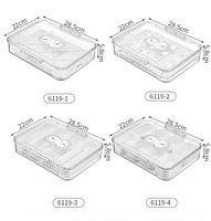 Boîtes de conservation alimentaire en plastique rectangulaires pour fruits et légumes, design multifonctionnel pour une utilisation en cuisine