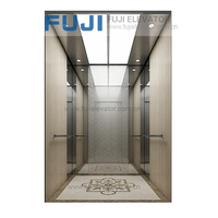 FUJI Getriebeloser AC-Personenaufzug im modernen Gebäudedesign, 304 Edelstahlkonstruktion, für Wohngebäude, sicher, langlebig, VVVF-Steuerung