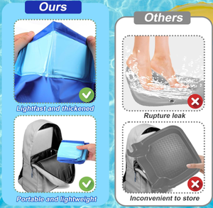 Bain de pieds <span class=keywords><strong>gonflable</strong></span> portable, baignoire souple et pliable pour un rangement facile et une utilisation en voyage - Product Image 4