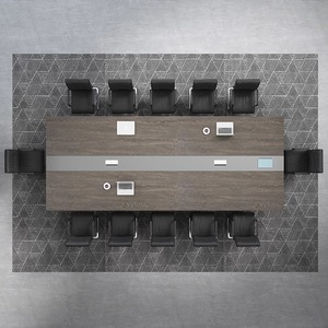 كرسي كبير مستطيل من الخشب الصلب ، مكتب استقبال ، تفاوض الموظفين لغرفة الاجتماعات في مكتب المدير - Product Image 4