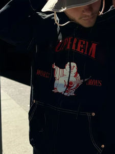 Y2K Retro Vintage Zip-up Hoodie Heren Echte Rits Sweatshirt High Street Hip Hop Streetwear Oversized Unisex Hoodie Jack - Product Image 4