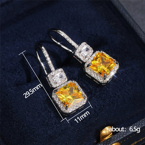 Orecchini Pendenti da Sposa Eleganti Vintage di Lusso Minimalisti con Gancio per Orecchio Gioielli alla Moda - Product Image 3