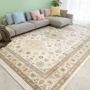 Tapis de sol moderne en jacquard tissé à la machine Wilton, antidérapant, pour chambre à coucher et salon, du mur au mur - Product Image 2