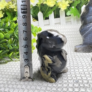 Sevimli hayvan oyma el sanatları bebek dinozor floresan volkanik akik kristal el sanatları süsler el-oyma kristal hediyeler - Product Image 5