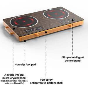 <span class=keywords><strong>Plaque</strong></span> de cuisson portable à <span class=keywords><strong>induction</strong></span> électrique à deux brûleurs, sans gaz, pour la cuisson – Meilleur appareil de cuisine en gros - Product Image 6