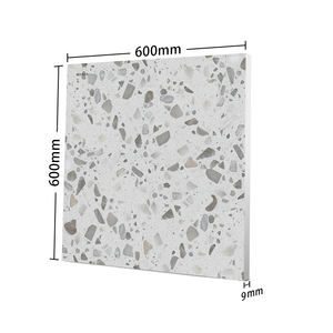 Chinesische Fabrik Maßgefertigte Bodenbeläge Preiswerte Innen-Terrazzo-Porzellanfliesen Matte Oberfläche Boden-Terrazzo-Keramikfliesen 600x600 - Product Image 1