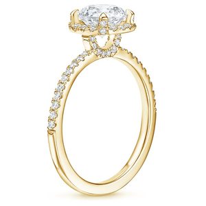 Bague de mariée classique couleur or pour femme, bijoux scintillants pour fiançailles, mariage et anniversaire - Product Image 2