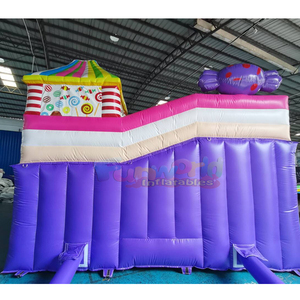 Castillo inflable comercial Sugarland, castillo hinchable Candy Land con tobogán. - Product Image 4