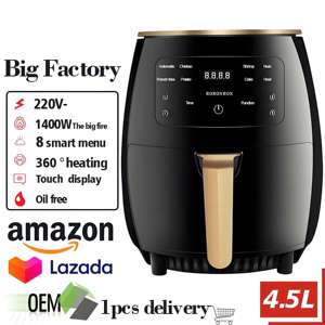 Freidora de Aire Multifuncional de Alta Capacidad de 6L y 1400W, Personalizada de Fábrica, con Doble Potencia Digital Alemana, Freidoras de Aire Inteligentes - Product Image 5