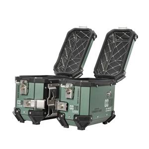 Ensemble de 3 valises latérales en aluminium de 18 L, <span class=keywords><strong>top</strong></span> <span class=keywords><strong>case</strong></span> de 36 L/45 L pour moto <span class=keywords><strong>Honda</strong></span> CC110 PG-1, scooter, sacoches, coffre avec autocollants - Product Image 3