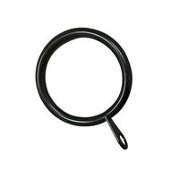 Anneaux de rideau décoratifs FADIYA en métal noir personnalisés de 38 mm, durables et modernes, pour tringles de salon en alliage de qualité supérieure