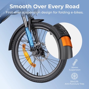 Bicicleta Eléctrica Plegable ENGWE O20 Boost en Stock en la UE, Horquilla Hidráulica de 50 mm, Neumáticos Antipinchazos 20x2.125, Bicicleta Eléctrica Urbana Cómoda para Desplazamientos - Product Image 2