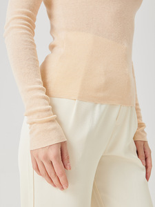 Maglietta a U in Seta e <span class=keywords><strong>Lino</strong></span> Nuova Collezione 2026 per <span class=keywords><strong>Donna</strong></span>, Ideale per Primavera ed Estate, Disponibile in Magazzino - Product Image 6