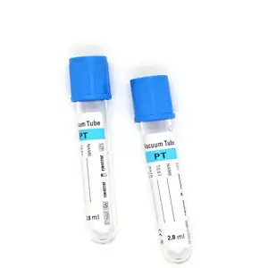 Tubos de recolección de sangre al vacío para laboratorio, Material de vidrio PET de alta calidad, tubos PT
