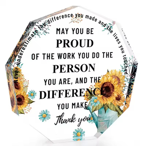 Souvenir en acrylique personnalisé en forme d'hexagone pour la Saint-Valentin, ornement artisanal <span class=keywords><strong>de</strong></span> bureau pour les amis et la famille - Product Image 5